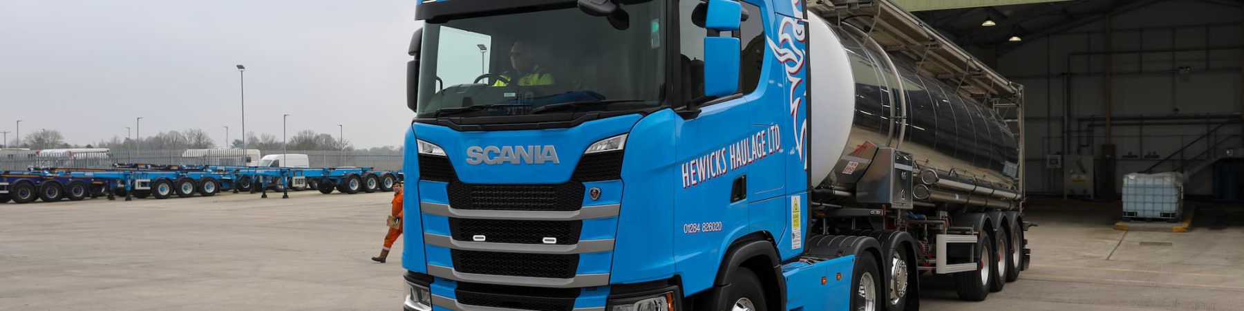 Truck in the yard at Hewicks Haulage